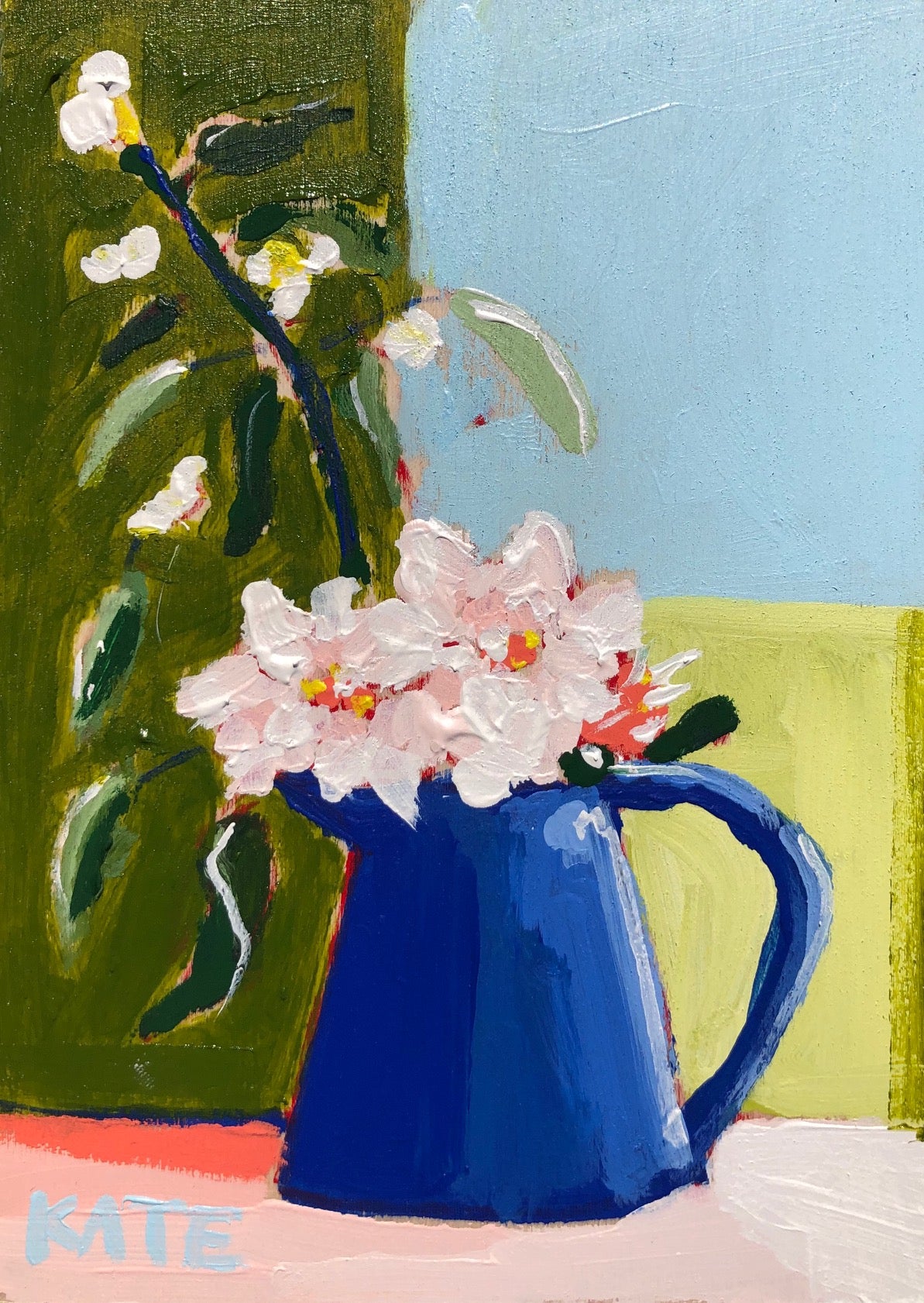 Cobalt & Coral 5x7