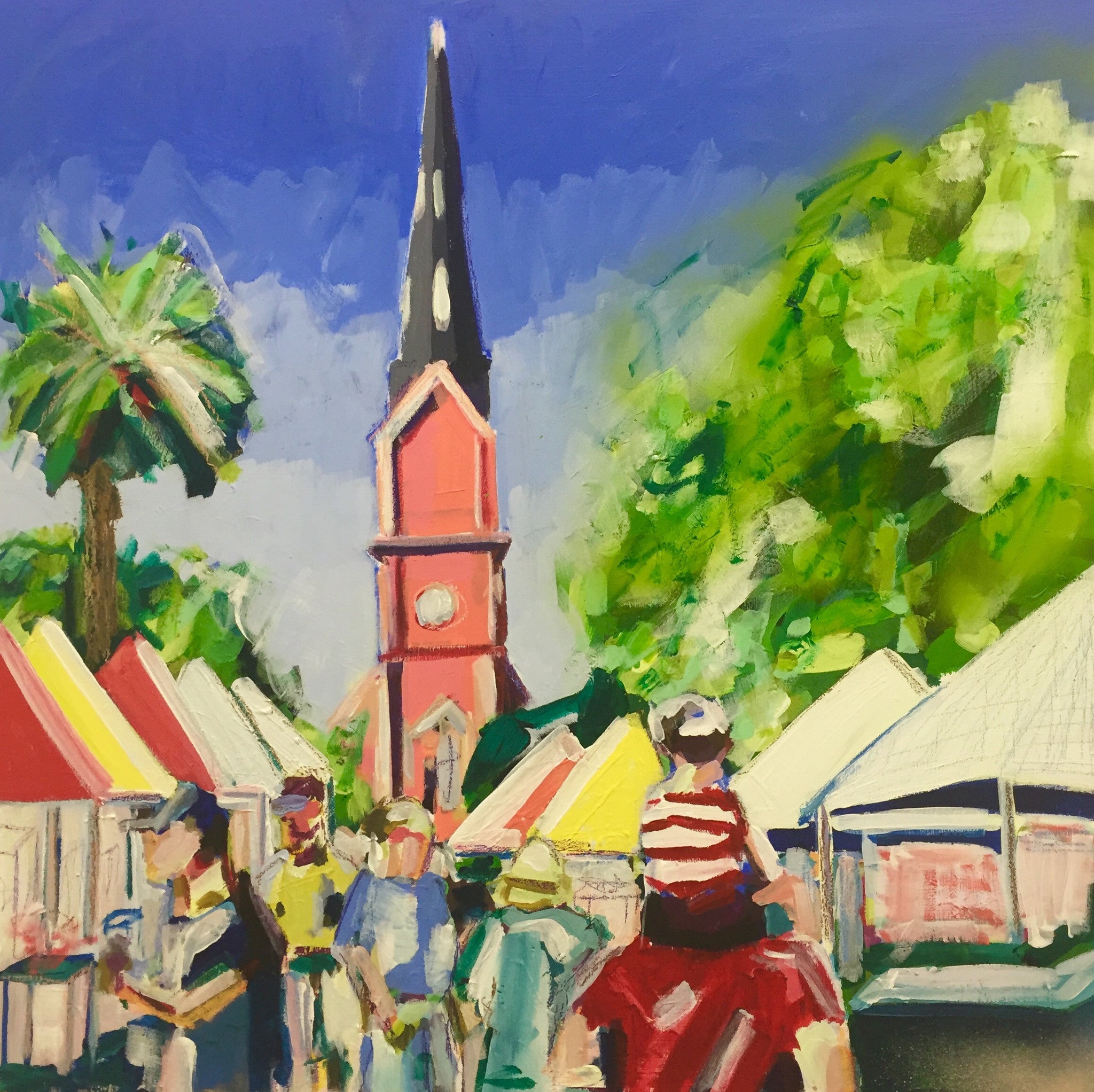 Charleston Farmers Market 24x24 SOLD