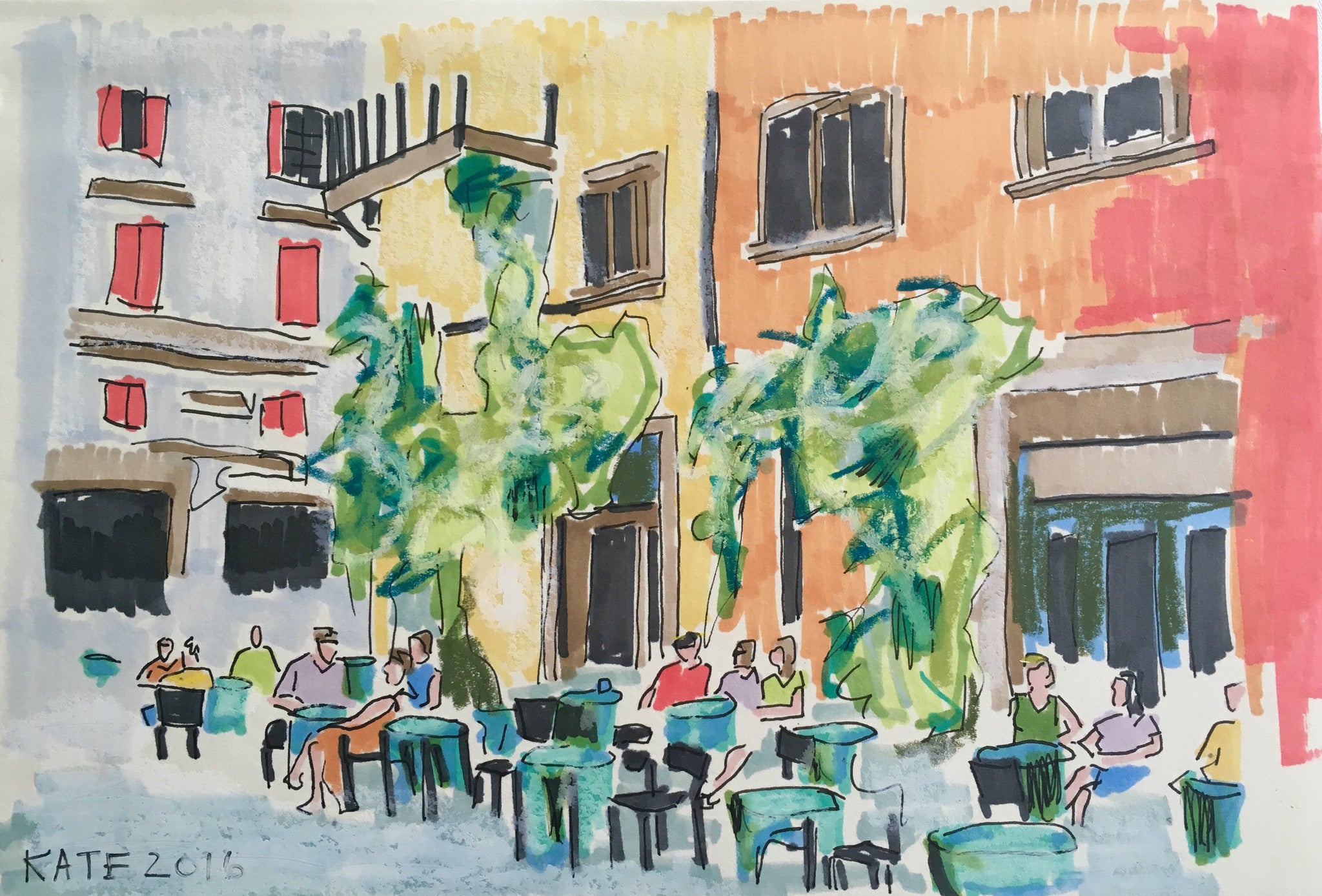 Tropical Feels in Firenze 6x8 SOLD