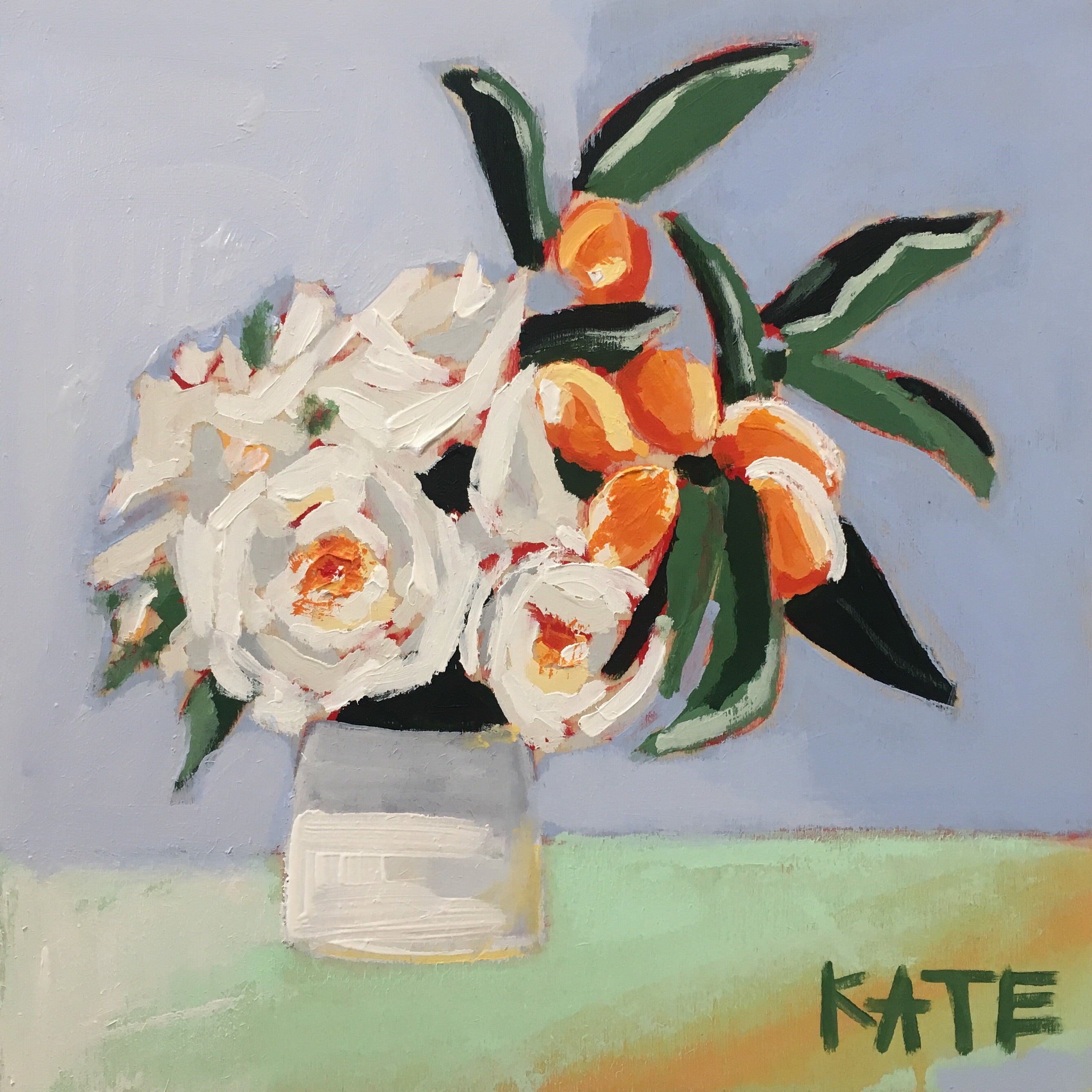 Orange Blossoms 12x12 SOLD